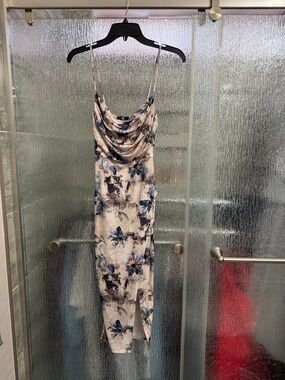 Floral Cowl Neck Slip Dress